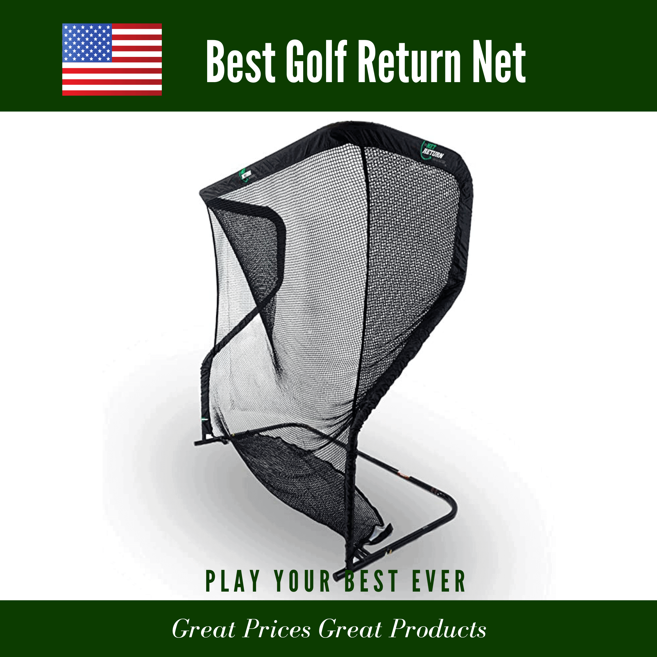 Golf training net cage with automatic ball return
