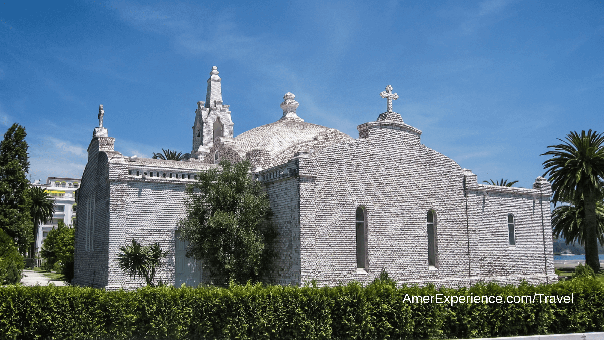 A church made of sea shells Calicia Isla La Toja Spain