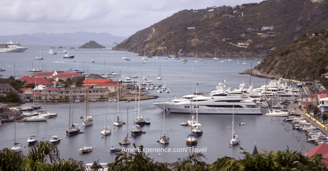 Billionaires superyachts pictured moored up in St Barts png
