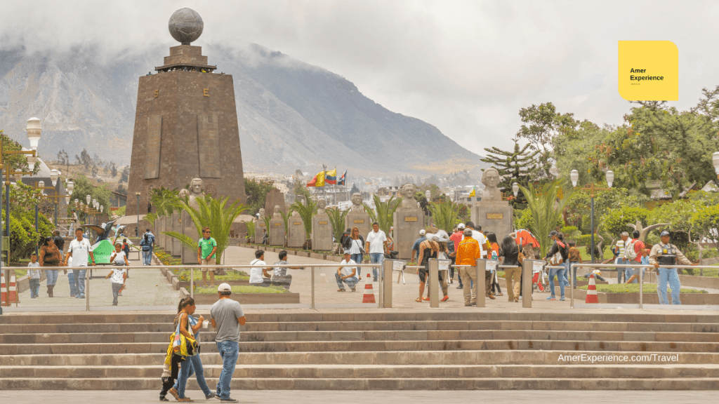 keskellä maailmaa - maapallon keskipisteen muistomerkki quito ecuador