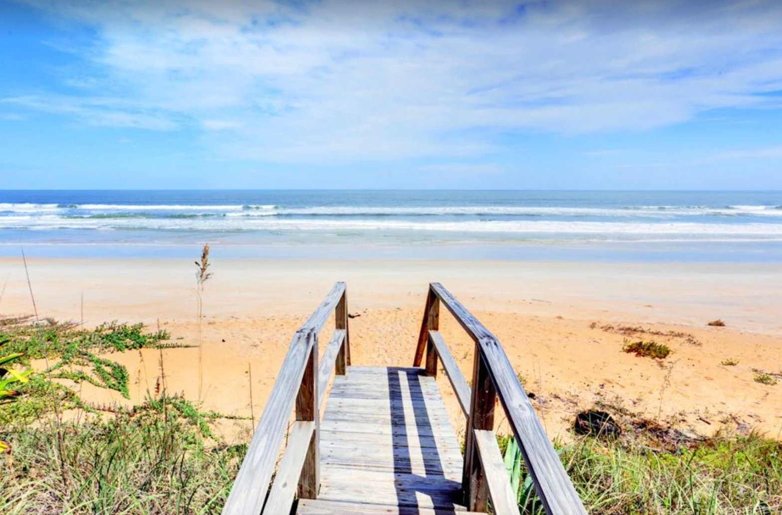 View of Flagler Beach from the Sunshine House Vrbo rental in Florida.jpg