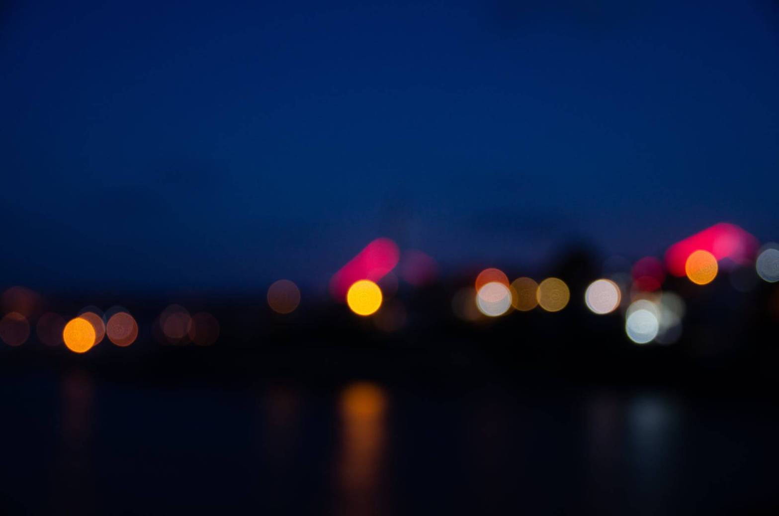 streetlights at night