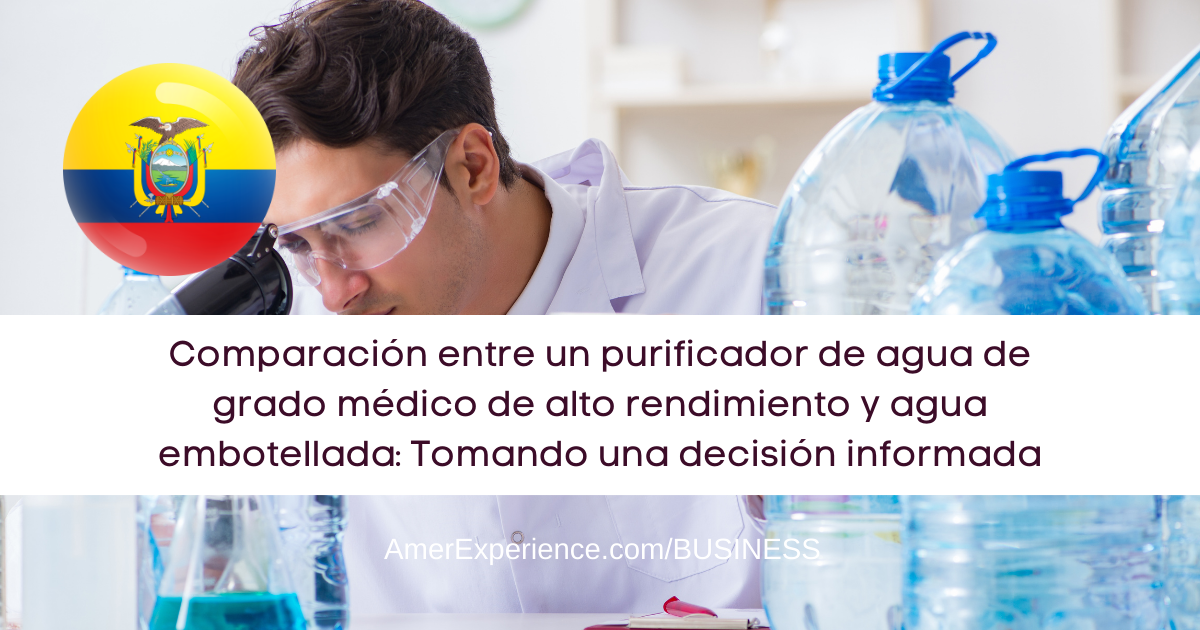 Comparación entre un purificador de agua de grado médico de alto rendimiento y agua embotellada: Tomando una decisión informada