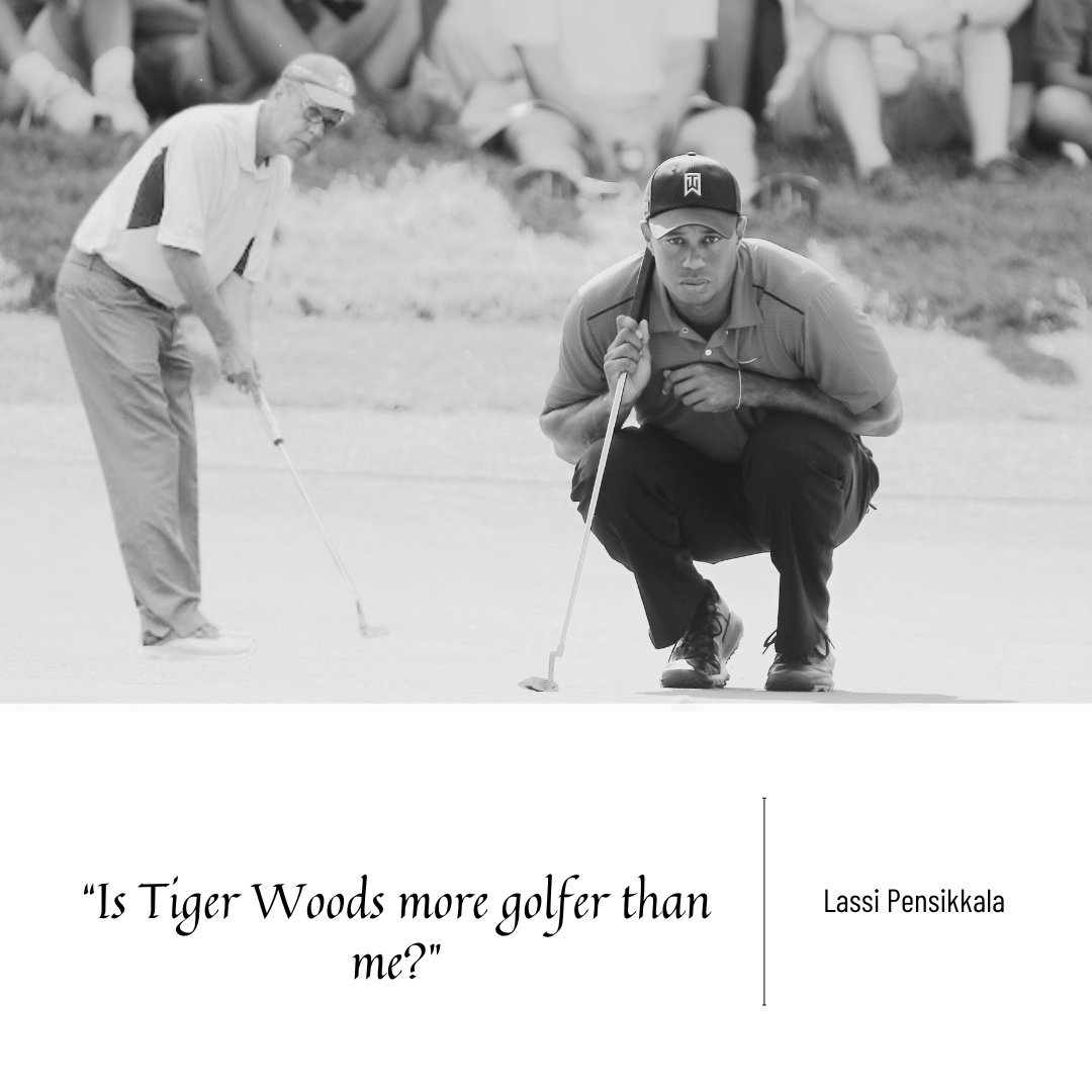 Is Tiger Woods more golfer than me