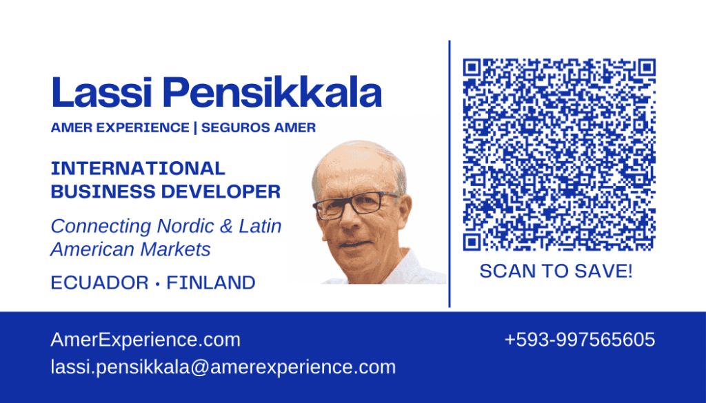 Lassi Pensikkala International Business Developer business card