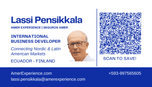 Lassi Pensikkala International Business Developer business card