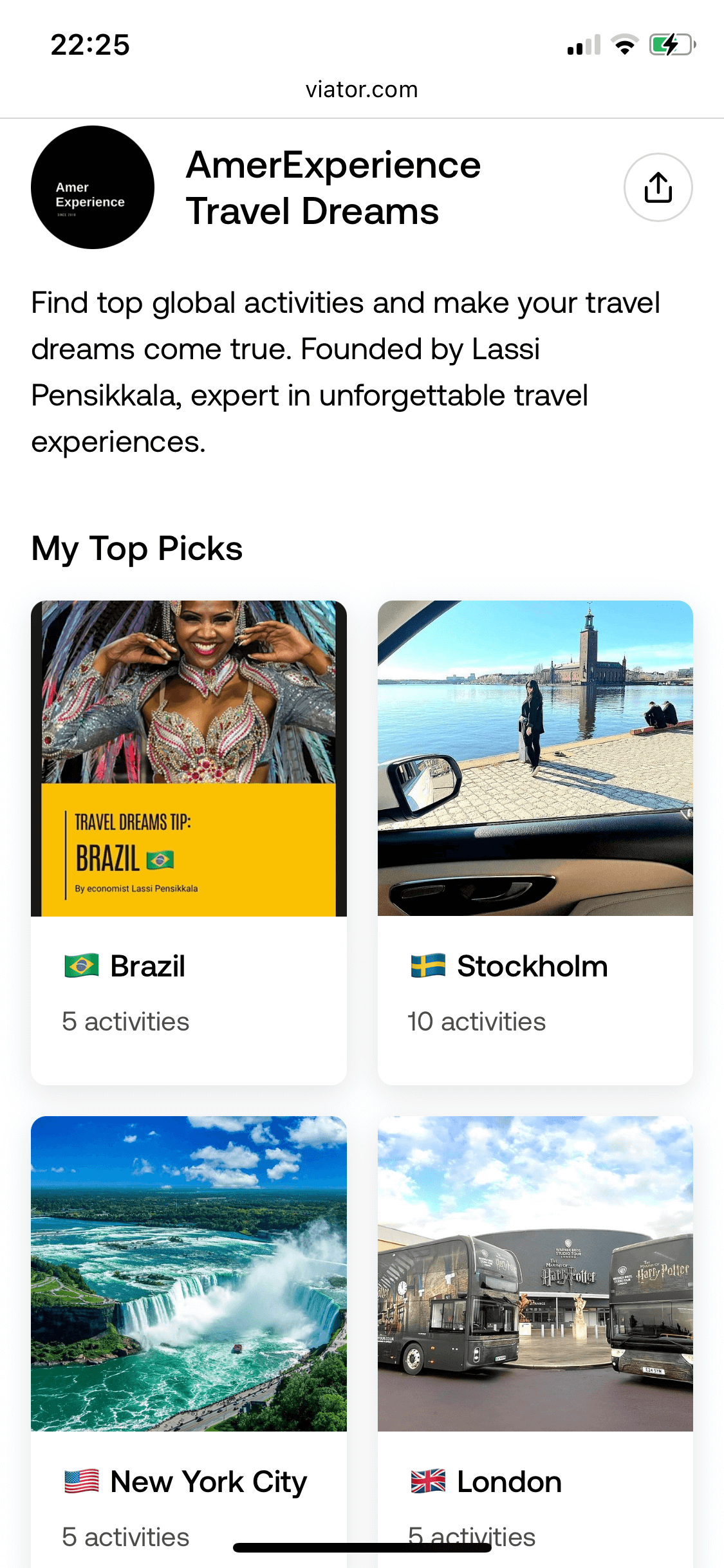 Amer Experience travel dreams shop, get the selected offers here. 
