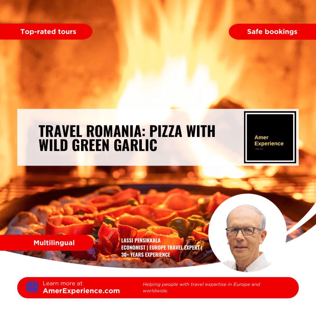 Travel Romania: Pizza with wild green garlic