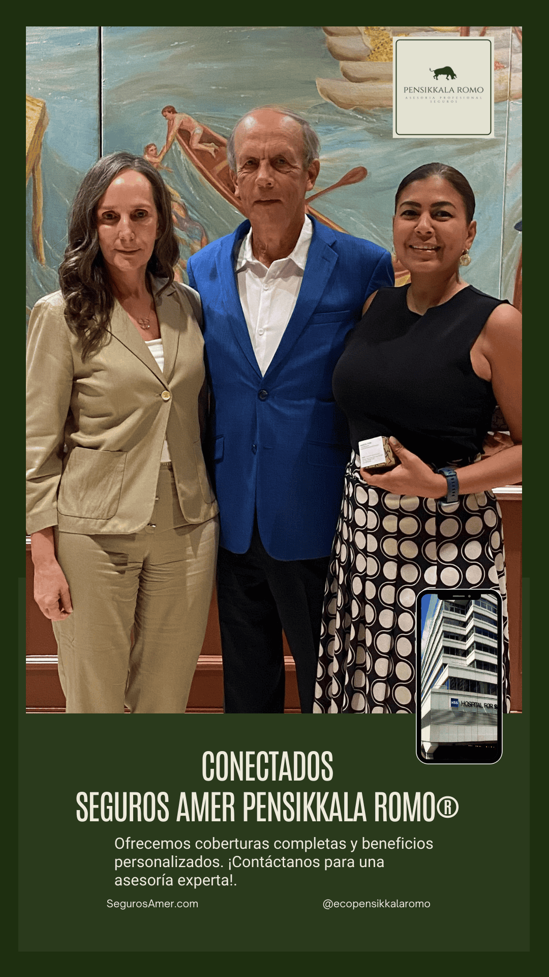 Encuentro con Maricel Pere, embajadora de HSS New York: una oportunidad para fortalecer nuestros servicios en Seguros Amer® Pensikkala Romo