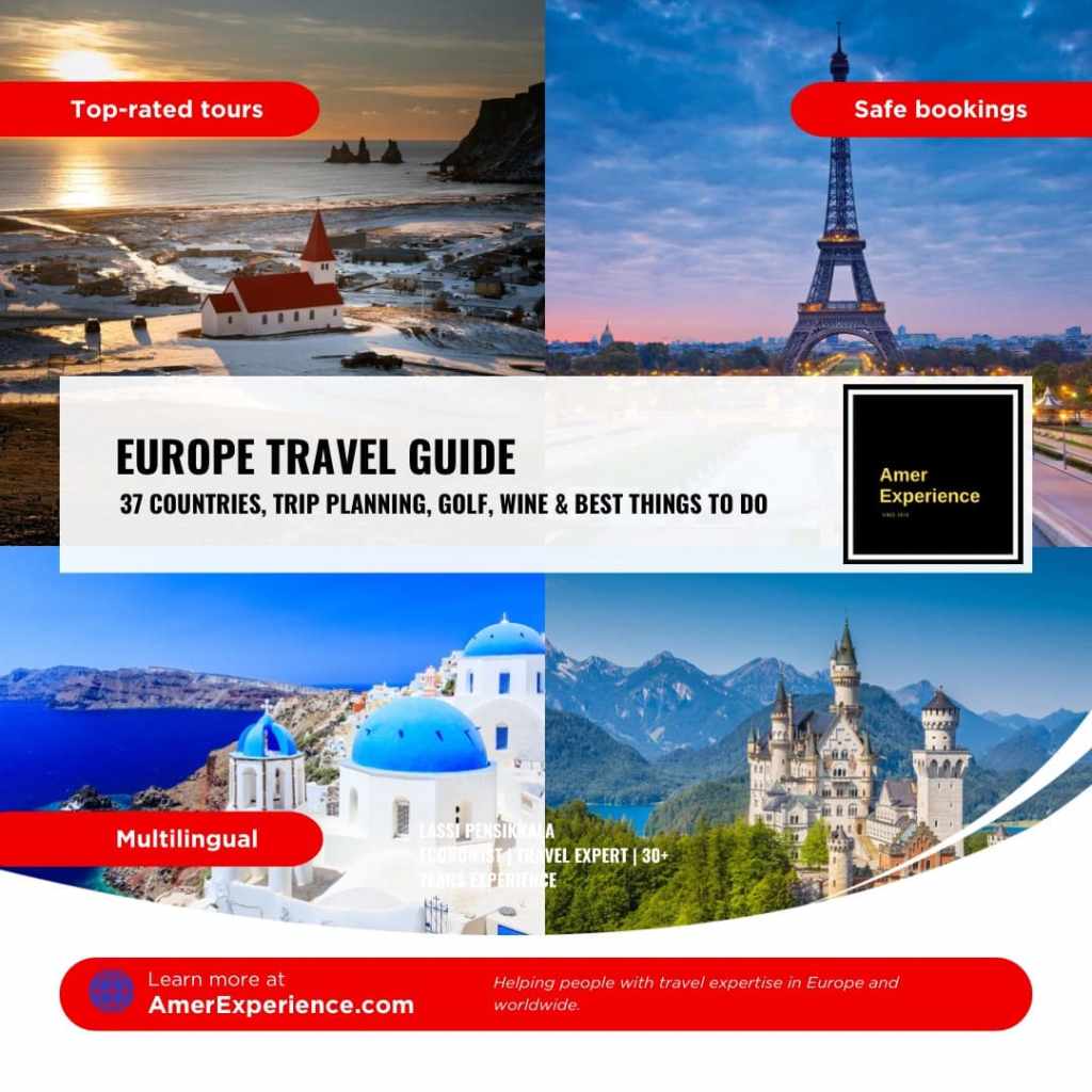 European landscapes, cities, coastlines, vineyards and travel destinations