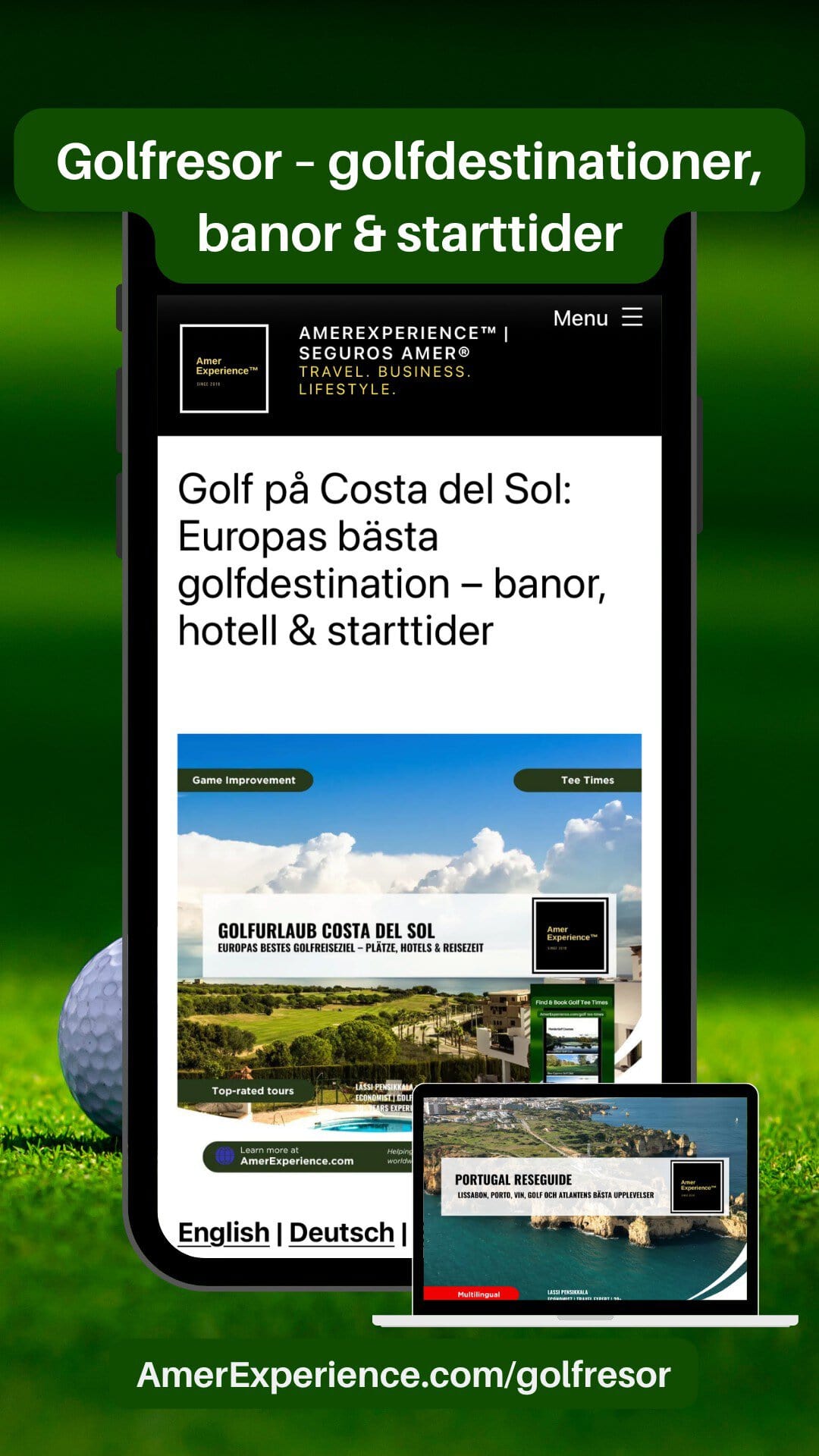 Golfresor – golfdestinationer banor starttider 1