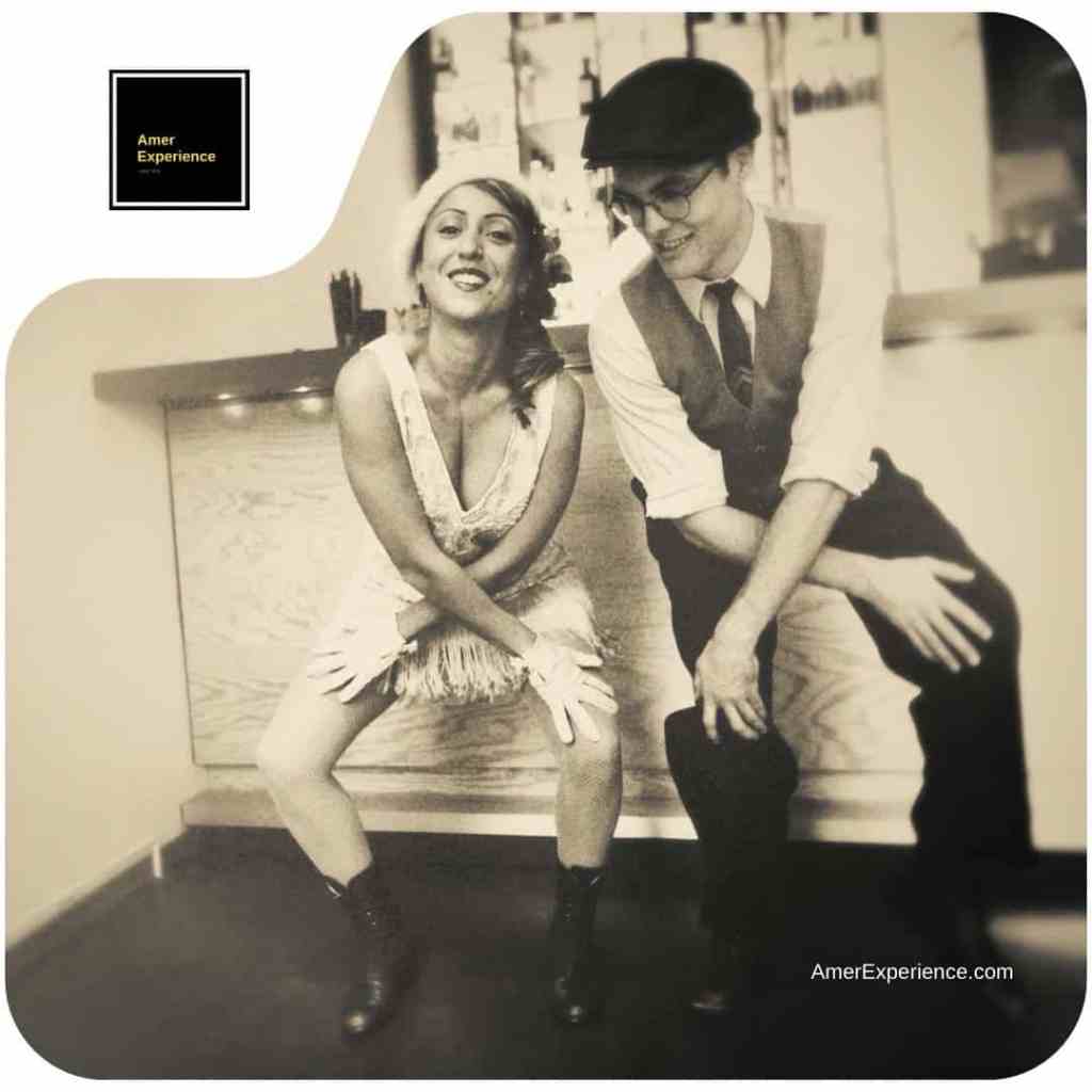 A timeless black-and-white portrait reflecting the historic elegance and Jazz-age heritage of Charleston’s high society, presented by AmerExperience by Lassi Pensikkala.