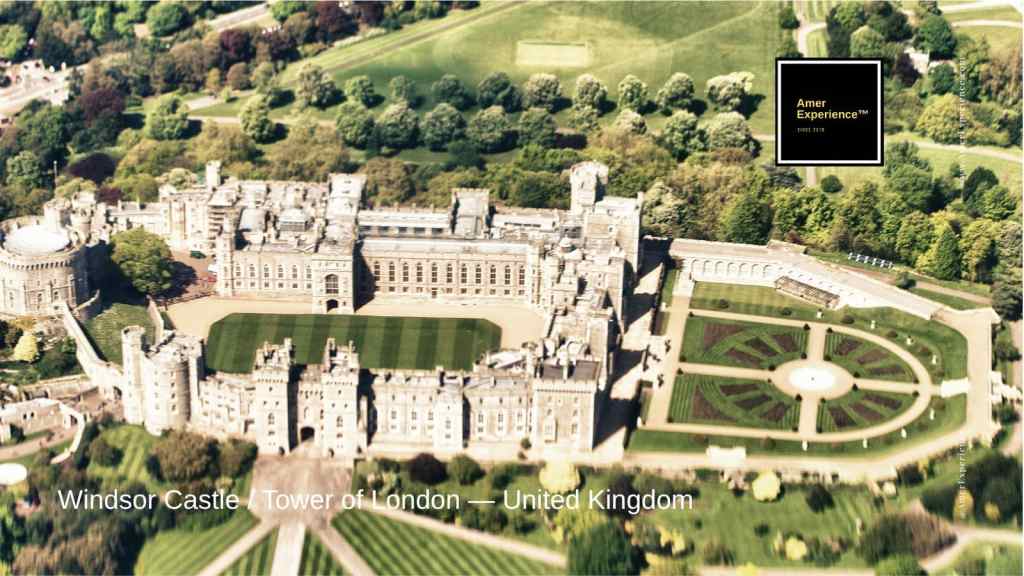 Castillo de Windsor y Torre de Londres, residencias reales de la monarquía británica. Guía de viaje por la Europa real.
