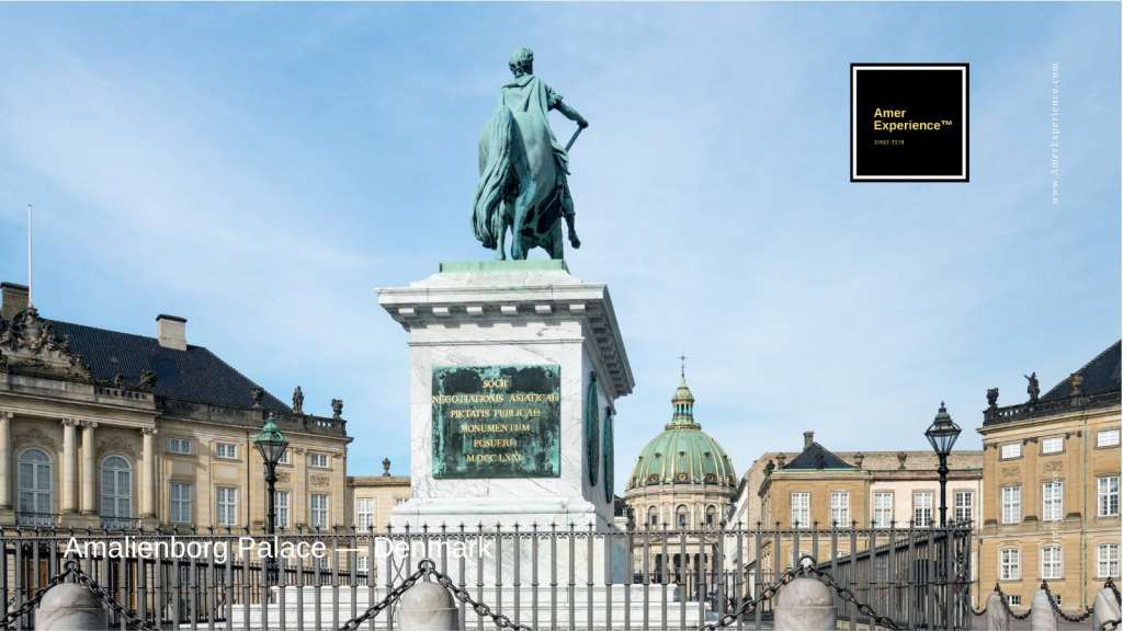 Palacio de Amalienborg en Copenhague, residencia de la familia real danesa