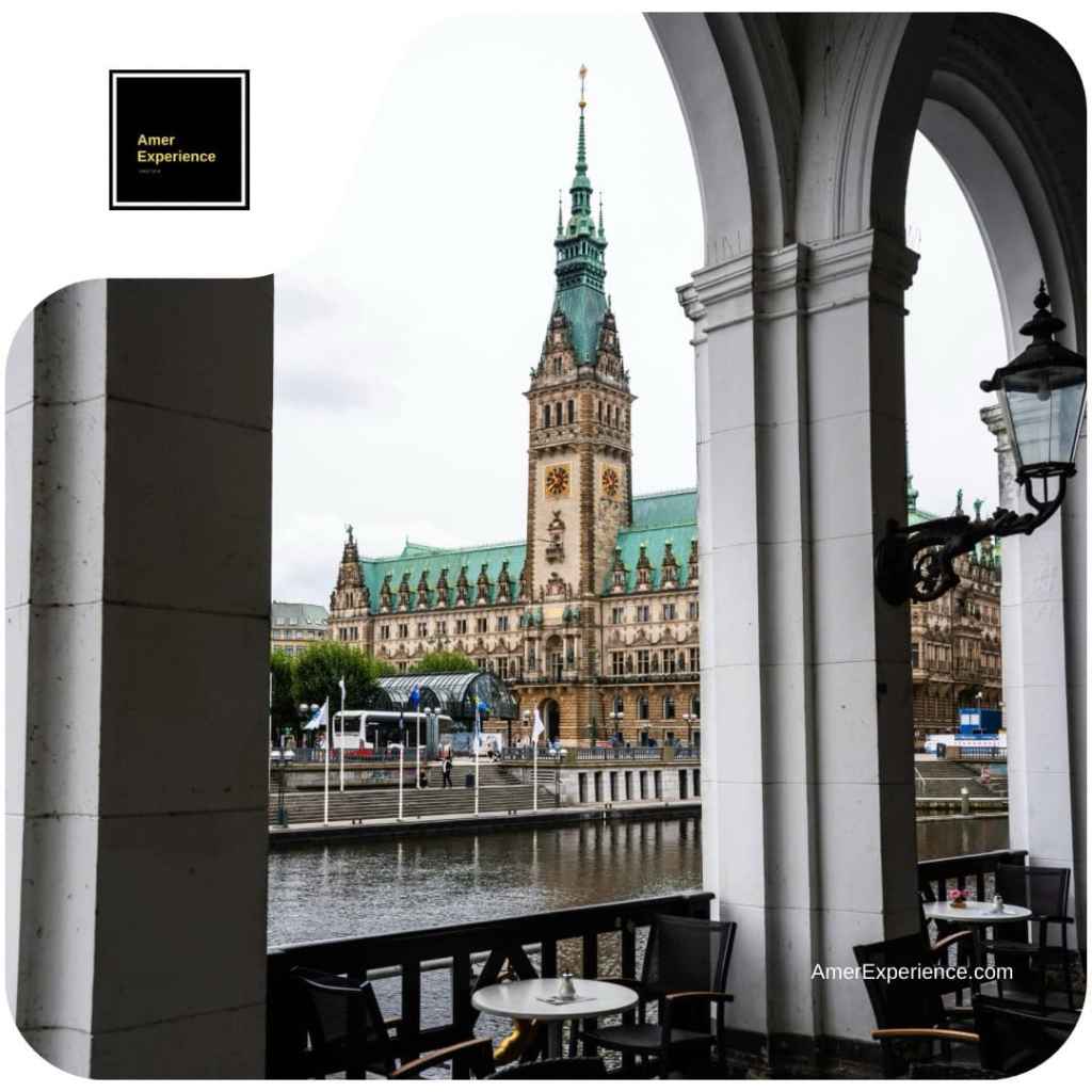 Blick auf dem Rathaus Hamburg