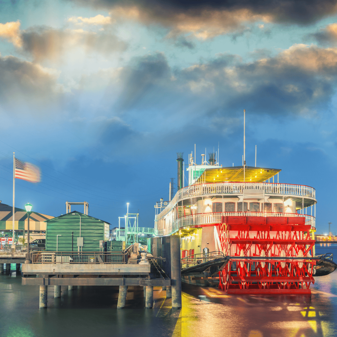 Riverboat cruises are a top attraction in New Orleans, offering jazz dinners and historical tours along the Mississippi River.