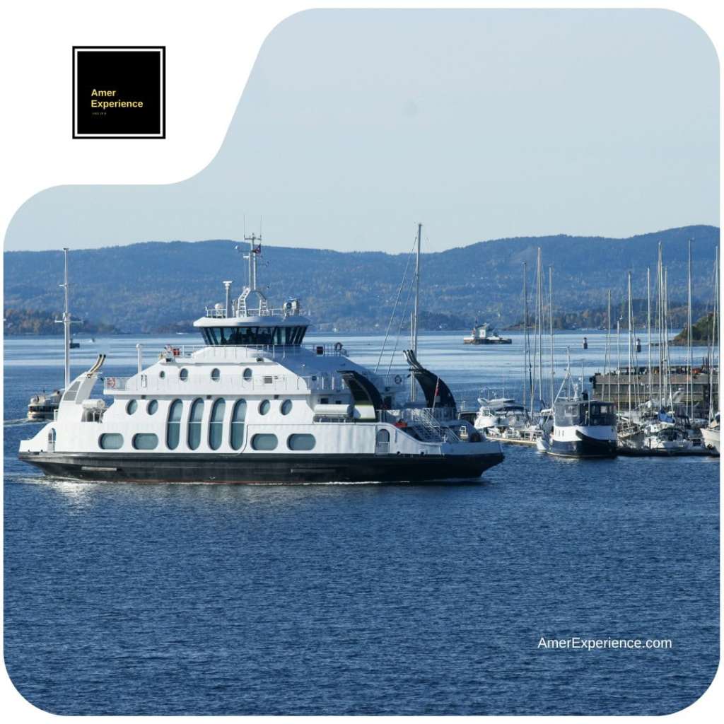 Passenger ferry crossing the Oslofjord near Oslo, Norway