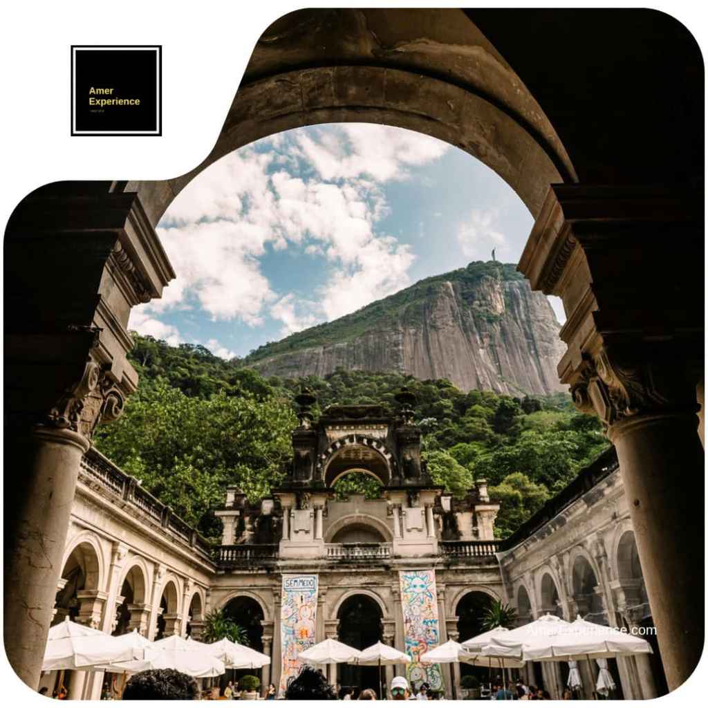 Historic architecture and mountain views in Rio de Janeiro, Brazil
