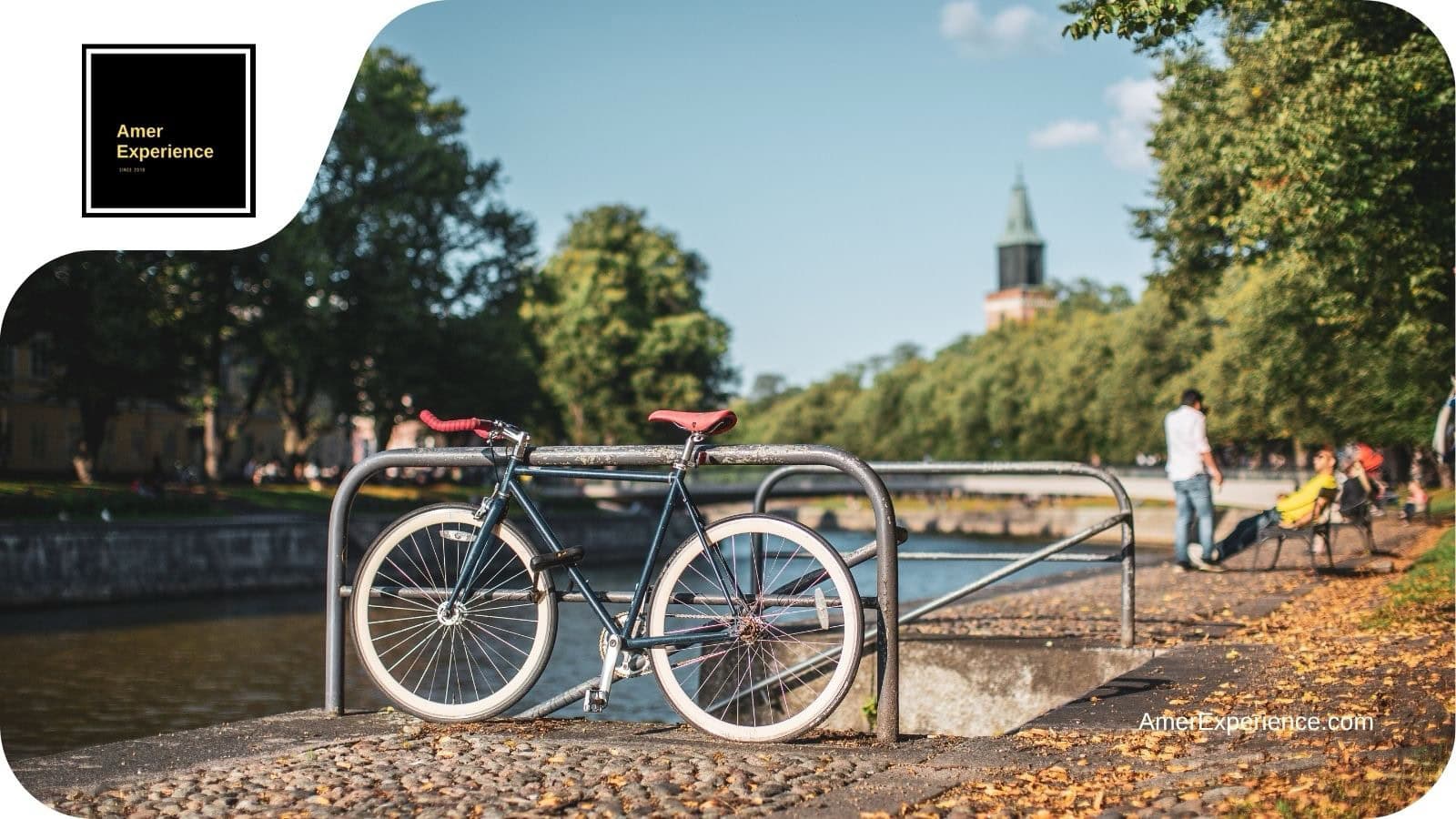 Turku bicycle on the Aura bridge