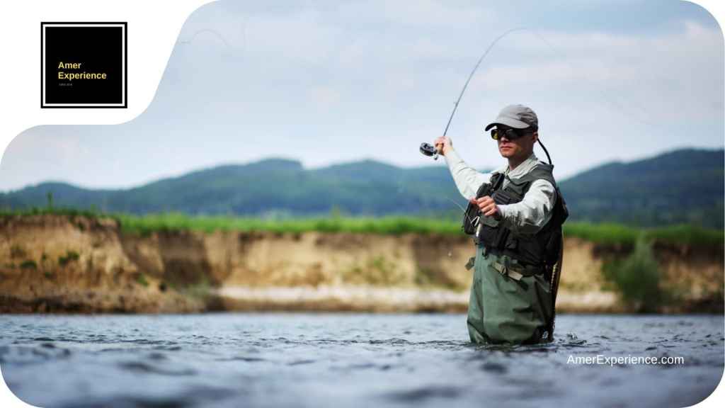 Man jn the river fly fishing